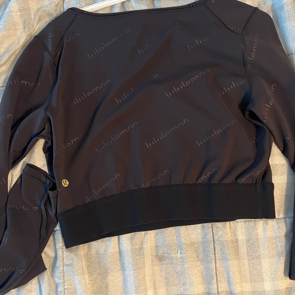 Lululemon Athletica Align LS Cropped Top Monogram Size 12